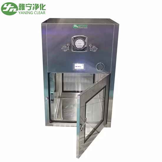 Yaning Design Personalizado Filtro HEPA ULPA de Aço Inoxidável Caixa de Passagem Dinâmica Estática para Planta de Farmácia de Laboratório